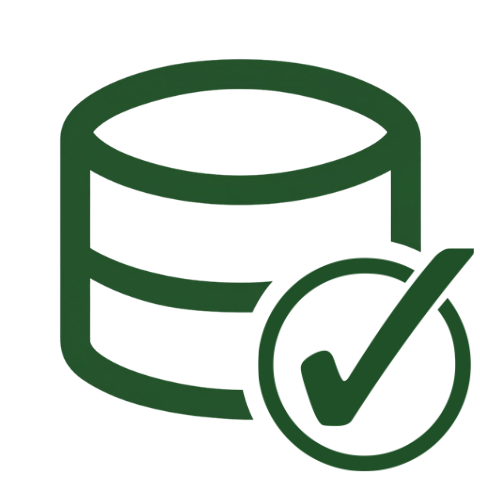 Database with Check mark Icon