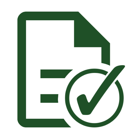 Icon of Document with Check mark